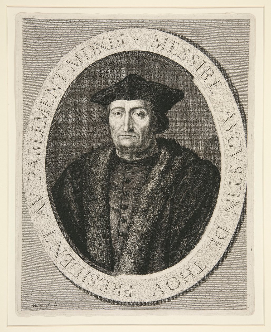 Augustin de Thou, 1535-1544 yılları arasında Paris Parlamentosu Başkanı by Jean Morin