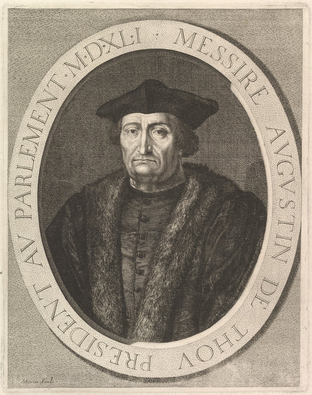 Augustin de Thou, Parlamento Başkanı. by Jean Morin