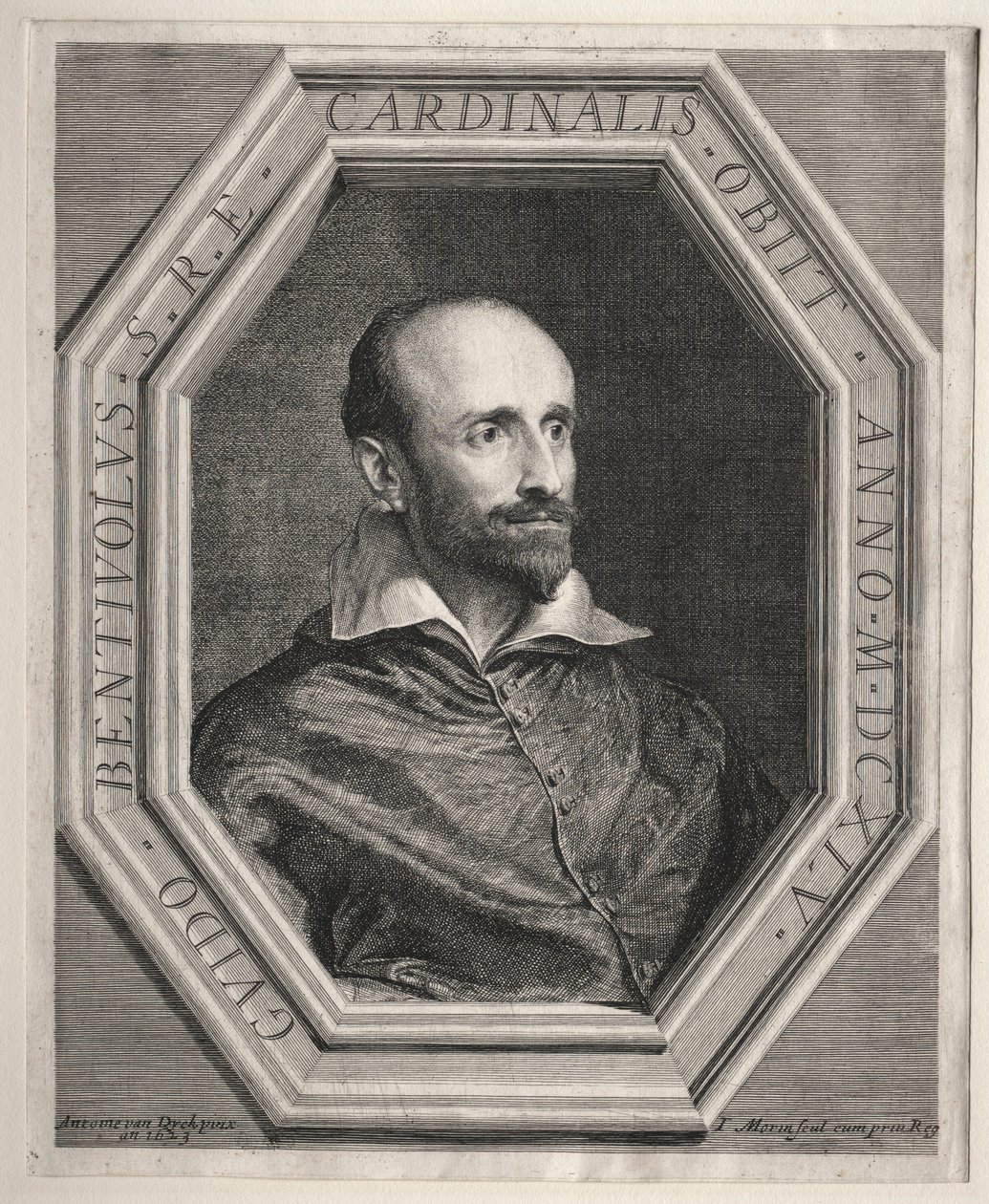 Kardinal Guido Bentivoglio, Papalık Nuncio, Louis XIII Mahkemesinde. by Jean Morin