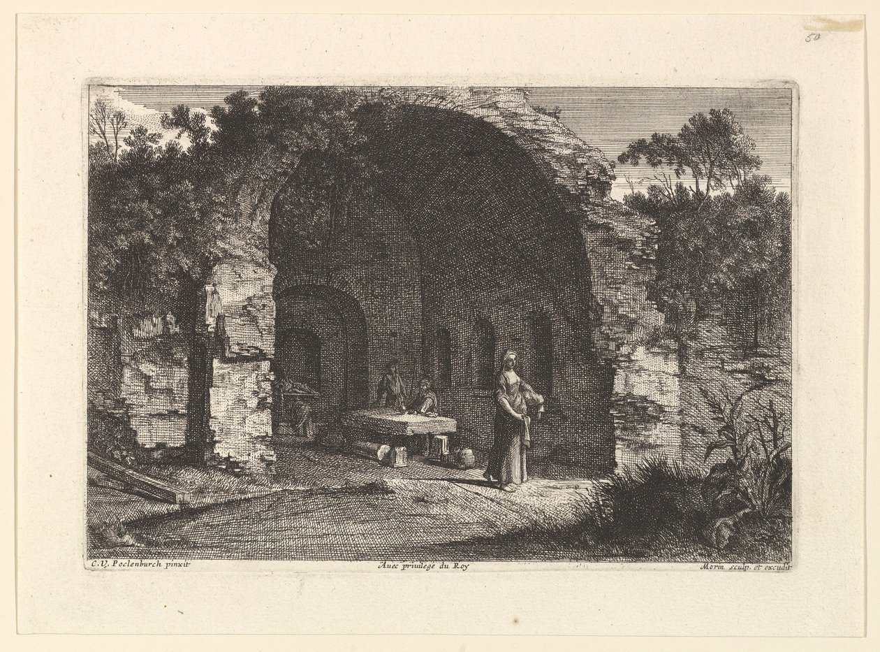 La Caffarella veya Grotte dEgerie. by Jean Morin