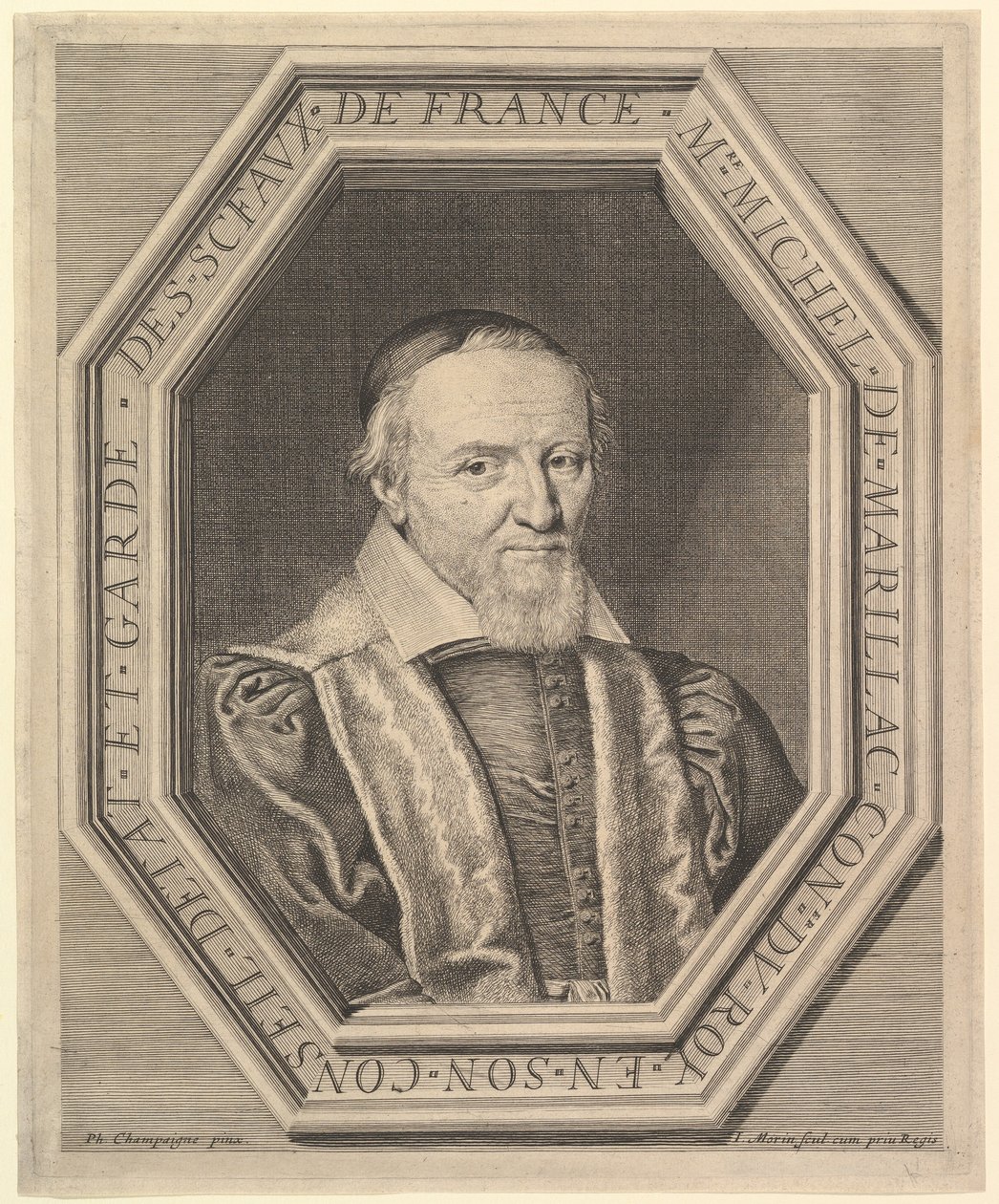 Michel de Marillac, Devlet Danışmanı ve Mühürlerin Bekçisi, 17. yüzyıl. by Jean Morin