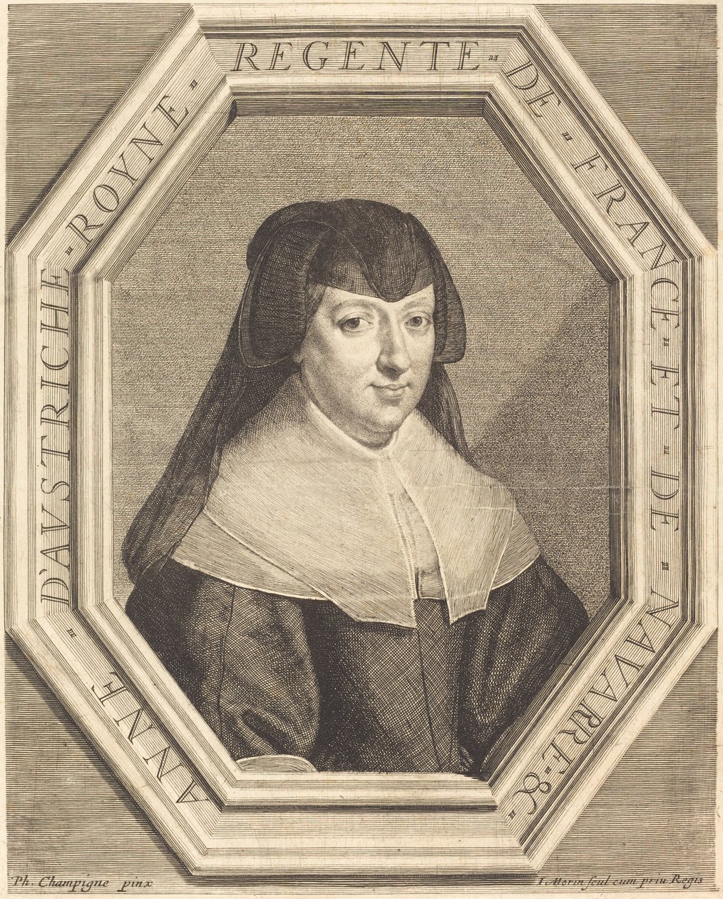 Avusturyalı Anne by Jean Morin after Philippe de Champaigne