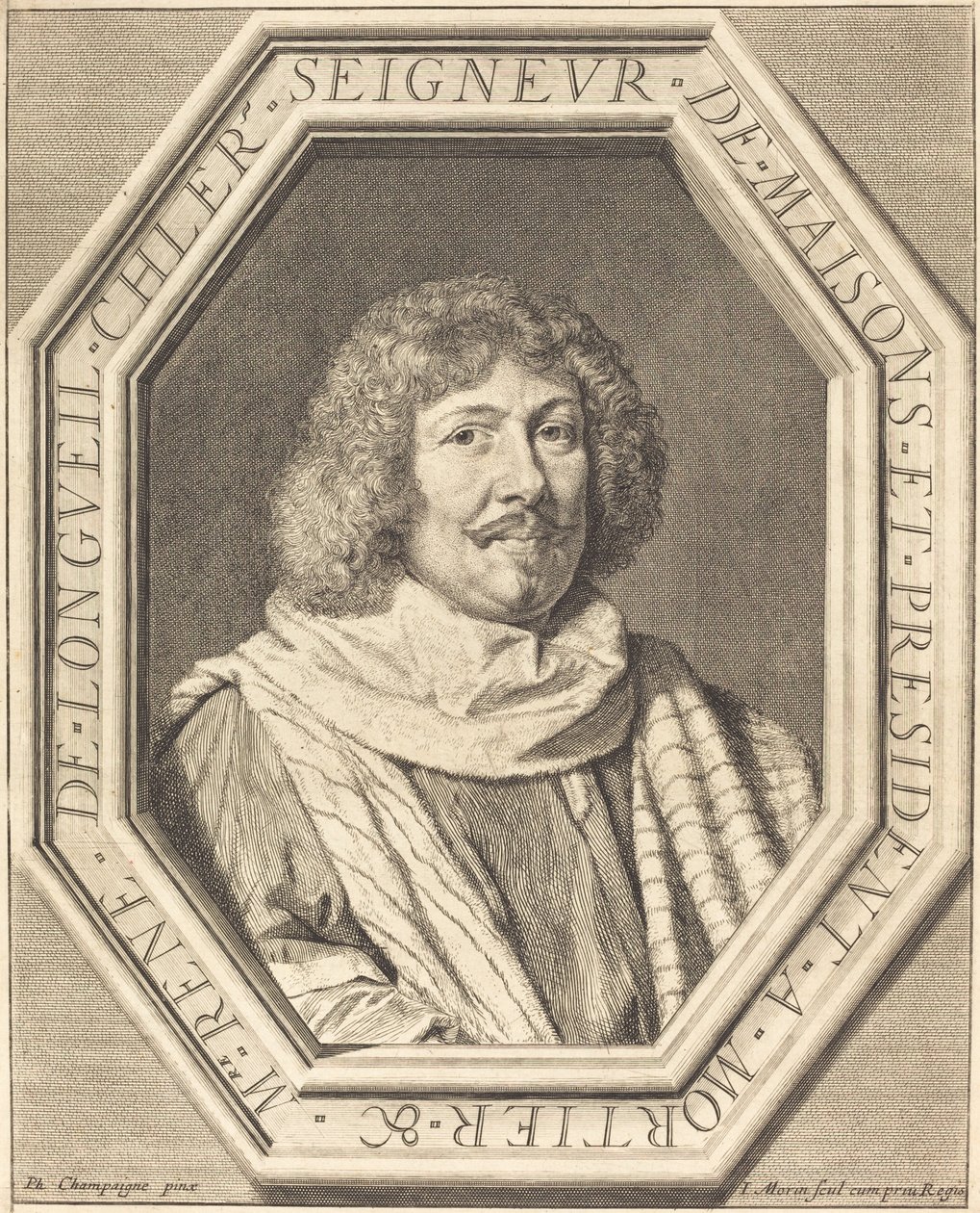 Rene de Longueil, Maisons Markisi by Jean Morin after Philippe de Champaigne
