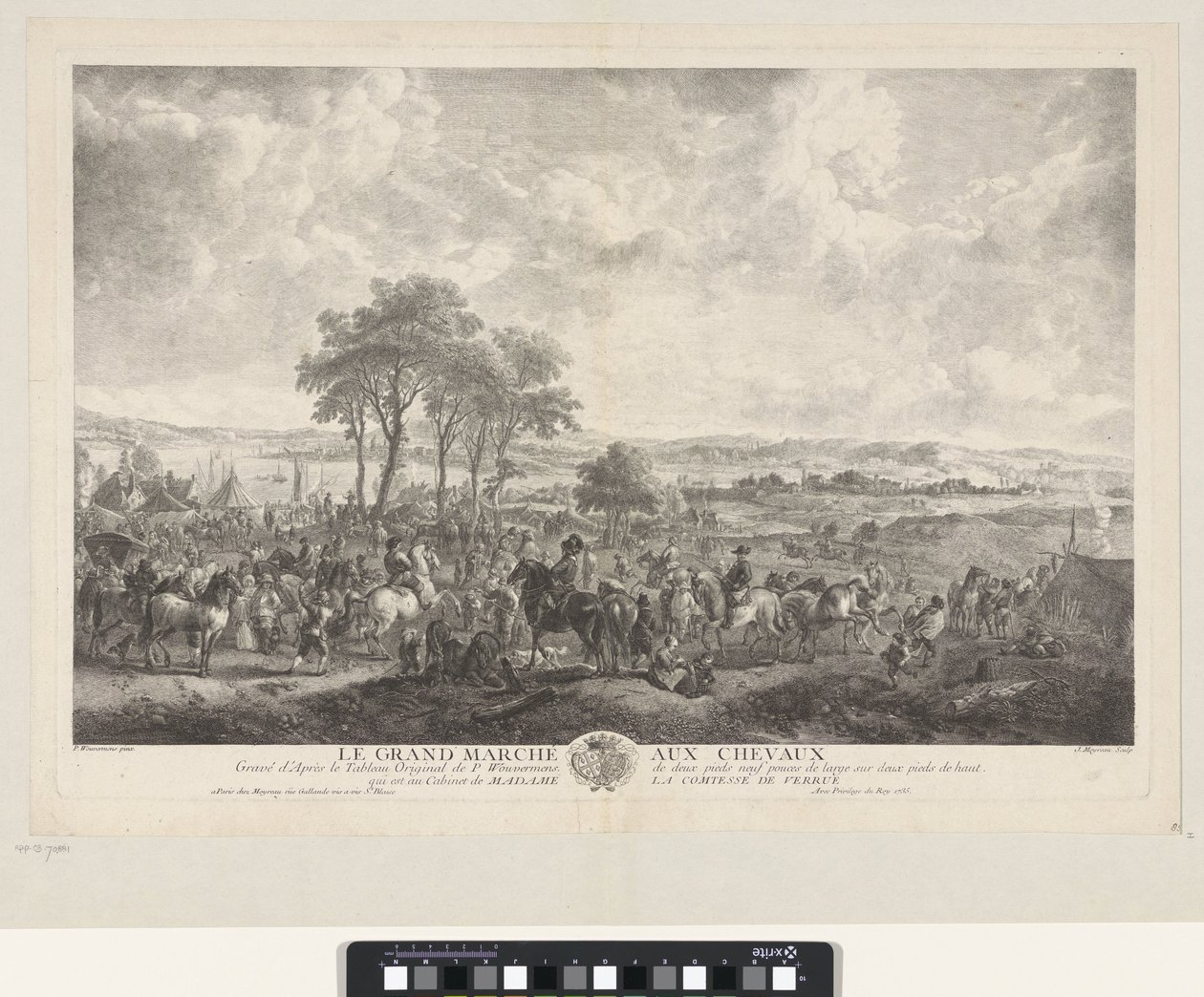 Grote paardenmarkt Büyük at pazarı (nesne üzerindeki başlık) by Jean Moyreau