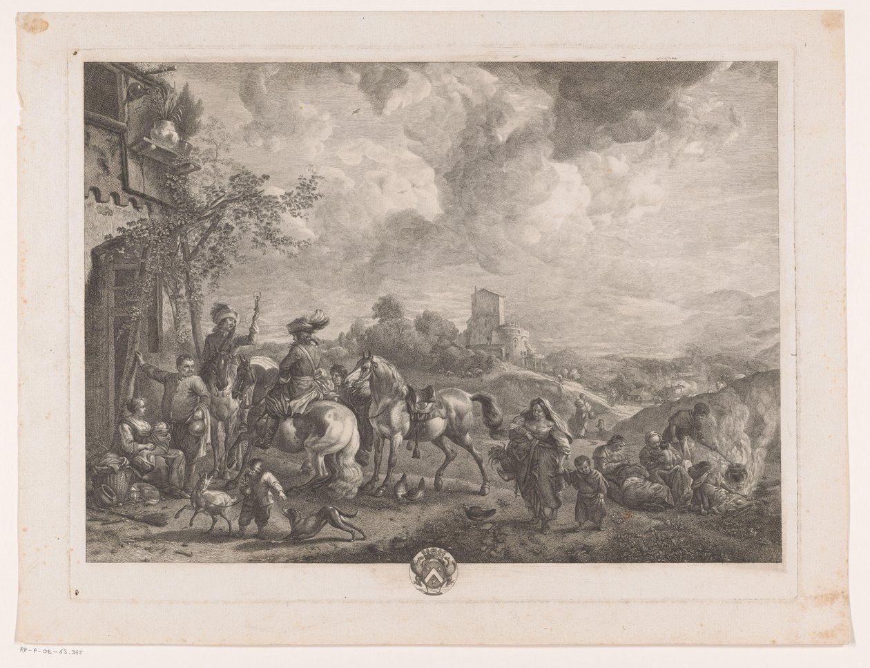 Bir Han için Seyahat Edenler Les Bohemyalılar Philips Wouwerman