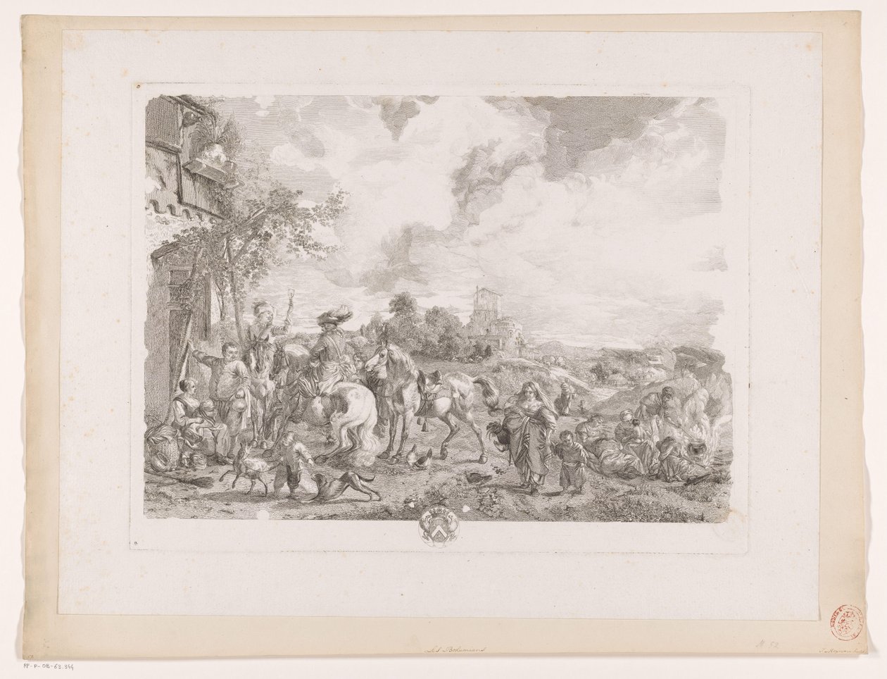 Bir Han için Seyahat Edenler Les Bohemyalılar Philips Wouwerman