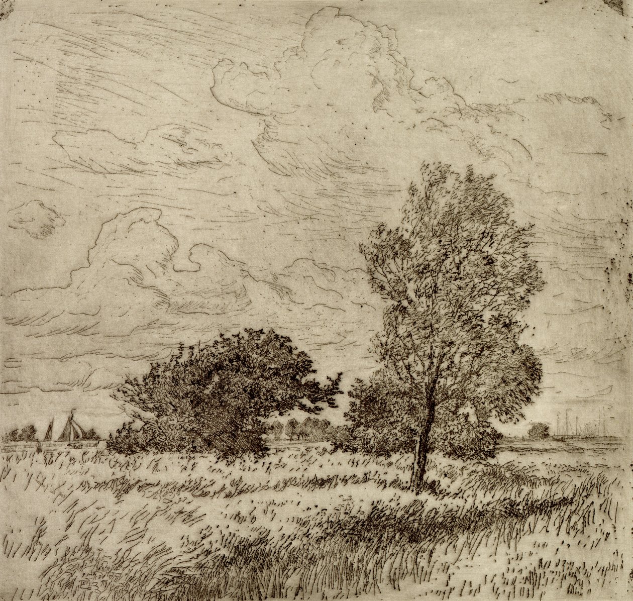 Yaz Rüzgarı, 1904-06 (kuru nokta) by Jean Paul Kayser