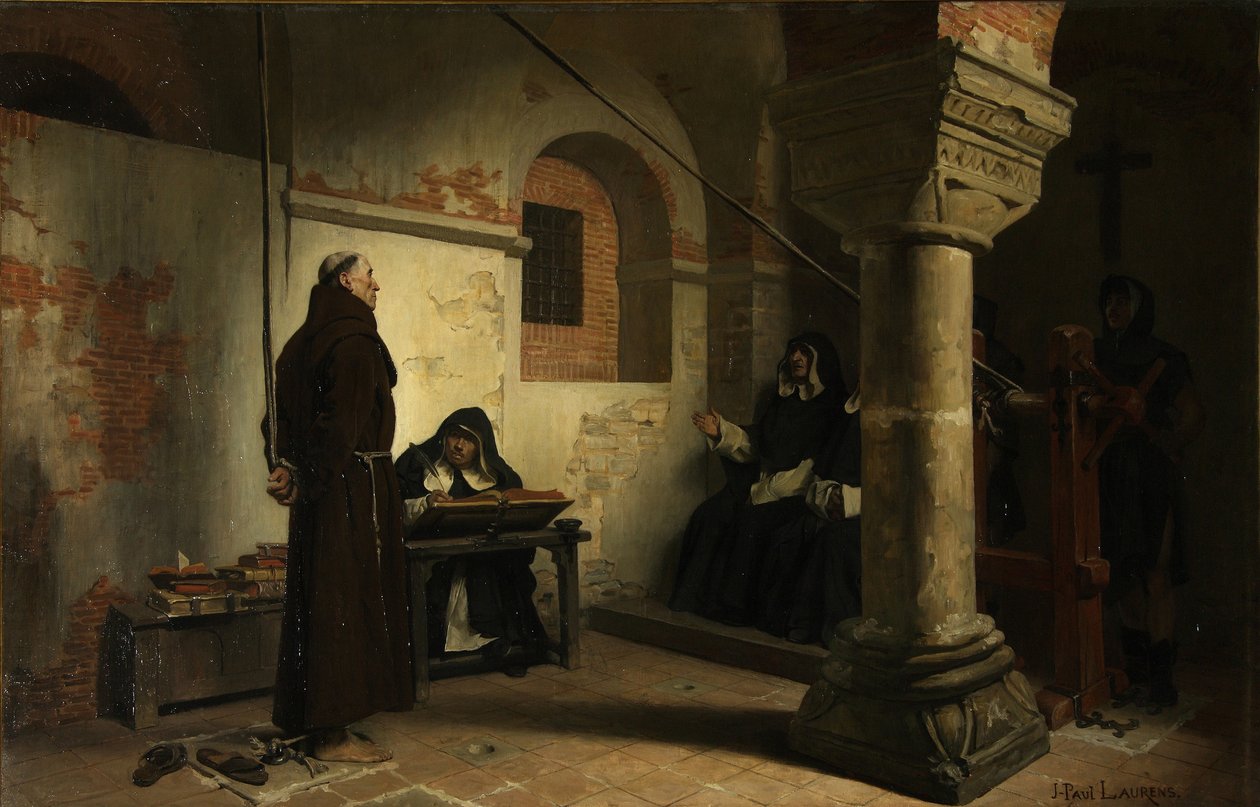 Bernard Délicieux, Engizisyon Mahkemesi huzurunda, yaklaşık 1881 by Jean Paul Laurens