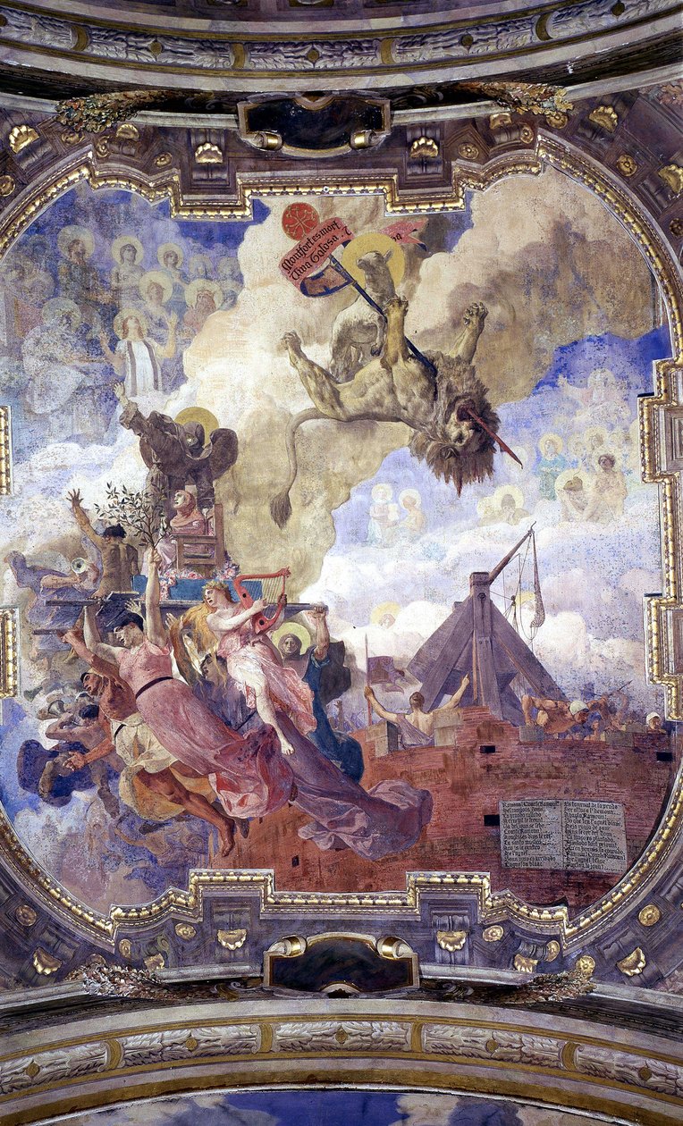 Toulouse Belediye Binasının Tavanı: Jean Paul Laurens tarafından Simon de Montfort