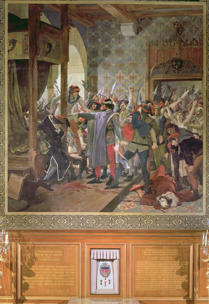 1358'de Dauphin'i Mob'dan koruyan Etienne Marcel (d.1358) by Jean Paul Laurens