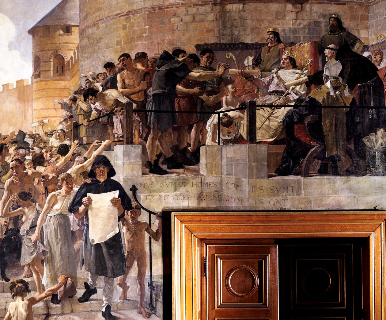 Louis VI Paris vatandaşlarına ilk tüzüklerini veriyor, 12. yüzyıl c1858-1921 by Jean Paul Laurens