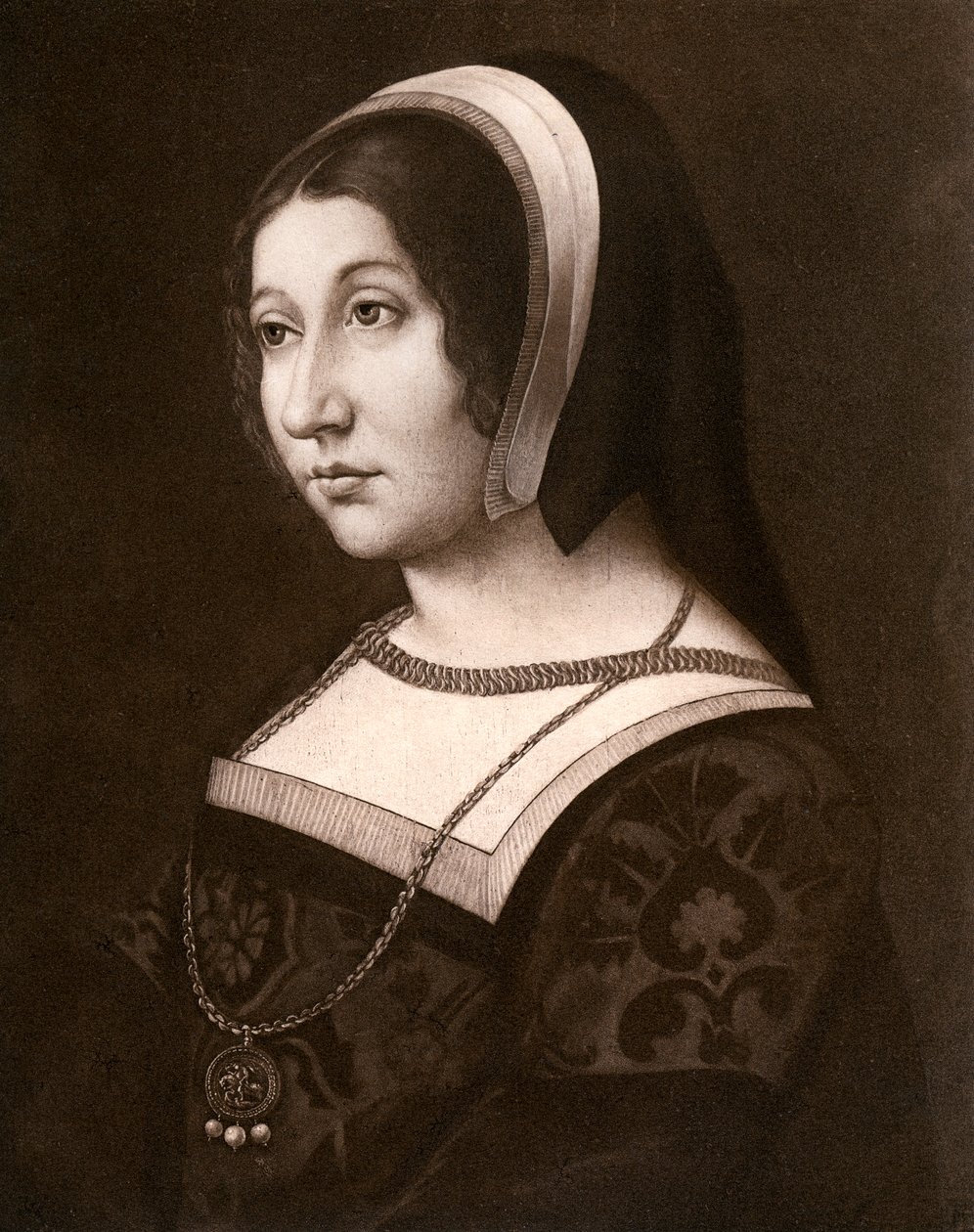 Bilinmeyen kadın, eskiden Margaret Tudor olarak biliniyordu, c1520, 1902. by Jean Perreal