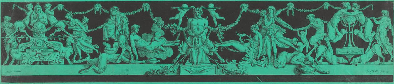 Mısır ve Klasik Figürlerle Bir Bacchanle by Jean Philippe Guy le Gentil, Comte de Paroy, after Charles Monnet