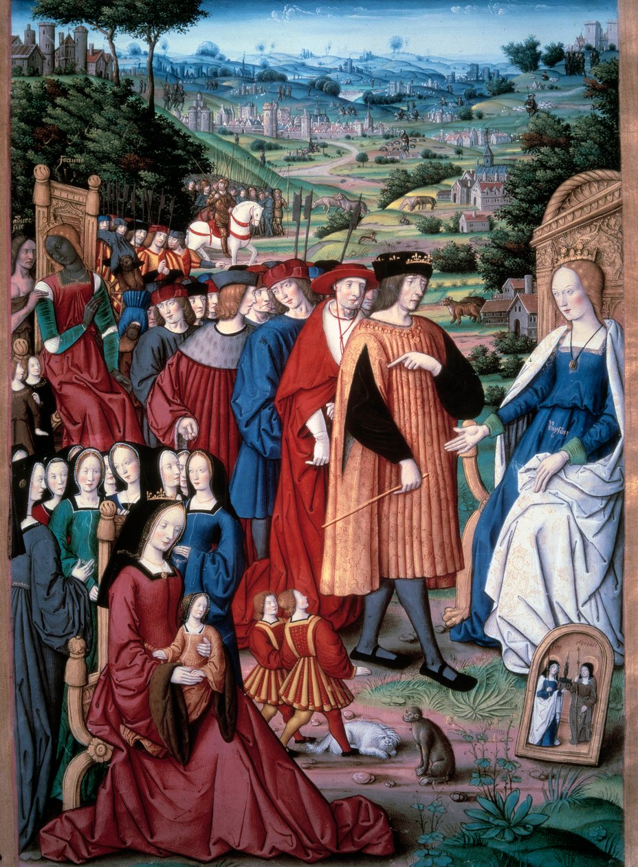 Alegori: akıl ve insan. Fransa Kralı XII. Louis (1462-1515), karısı Brittany Kraliçesi Anne