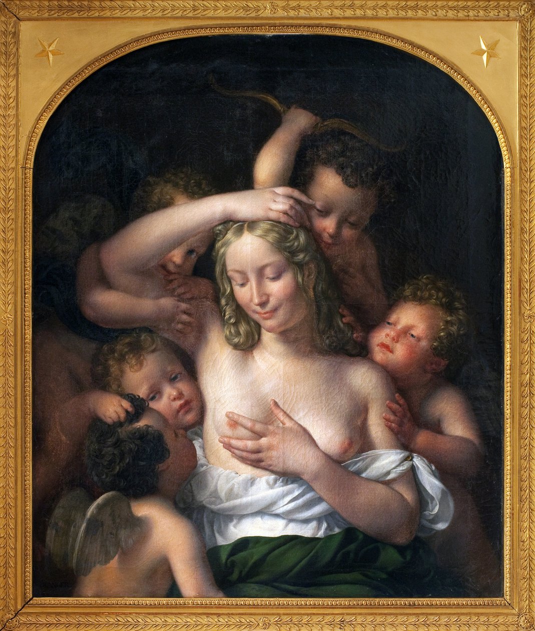 Peri ve Aşk. Jean Pierre Granger (1779-1840), ahşap üzerine yağlı boya, 96,5 x82 cm by Jean Pierre Granger