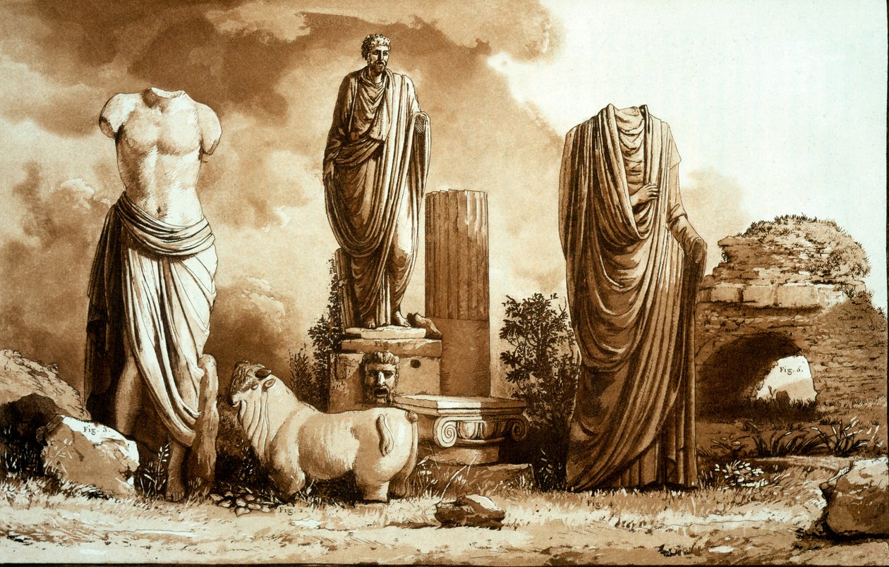 ವಿವಿಧ ದೇಶಗಳ ಟರ್ಕಿಯ ಗ್ರೀಕ್ ಮತ್ತು ರೋಮನ್ ಶಿಲ್ಪಗಳ ಉದಾಹರಣೆಗಳು by Jean Pierre Houel