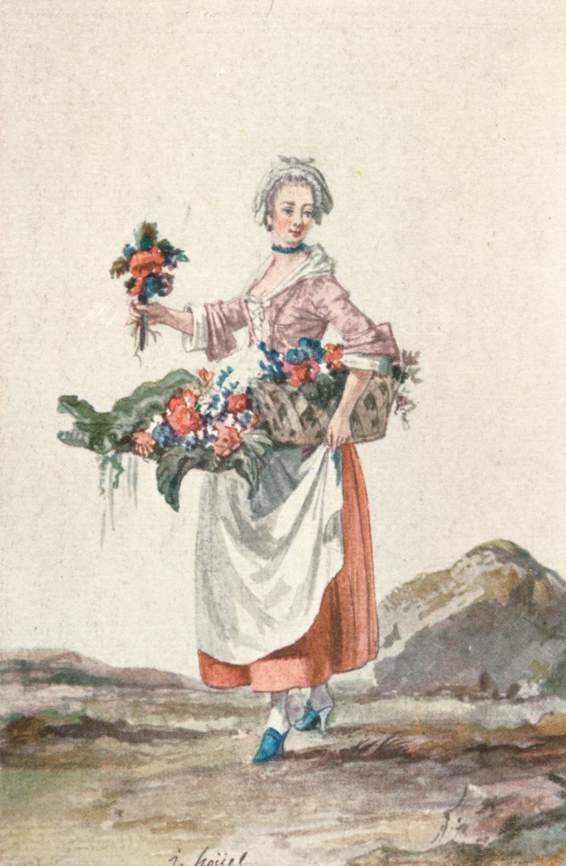 La Bouquetiere Garcon Cafetier, 18. yüzyıl, 1903 by Jean Pierre Houel