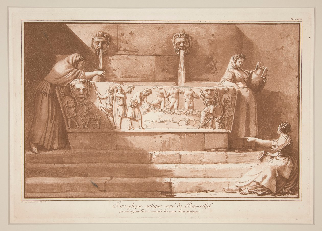 Kısa Rölyefli Antik Lahit by Jean Pierre Laurent Houel