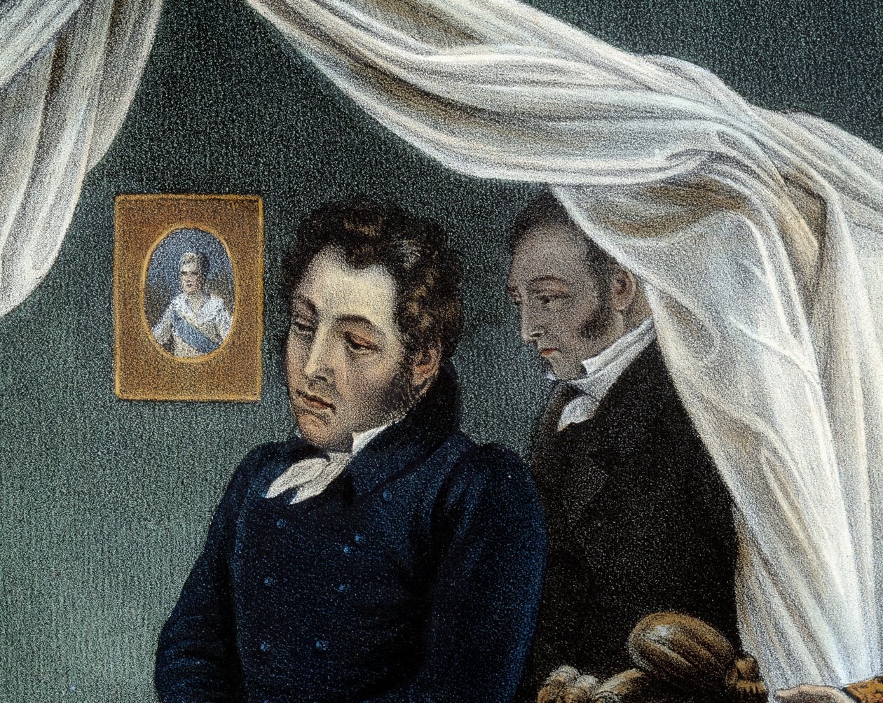 Napolyon'un Ölümü, 05/05/1821 Sainte Helene'de 'Mameluck Ali' olarak bilinen Louis Etienne Saint Denis'i temsil eden detay (1788-1856). Charles Auguste Steuben (1788-1856) Malmaiso'nun resmine dayanan Jean Pierre Marie Jazet (1788-1 by Jean Pierre Marie Jazet