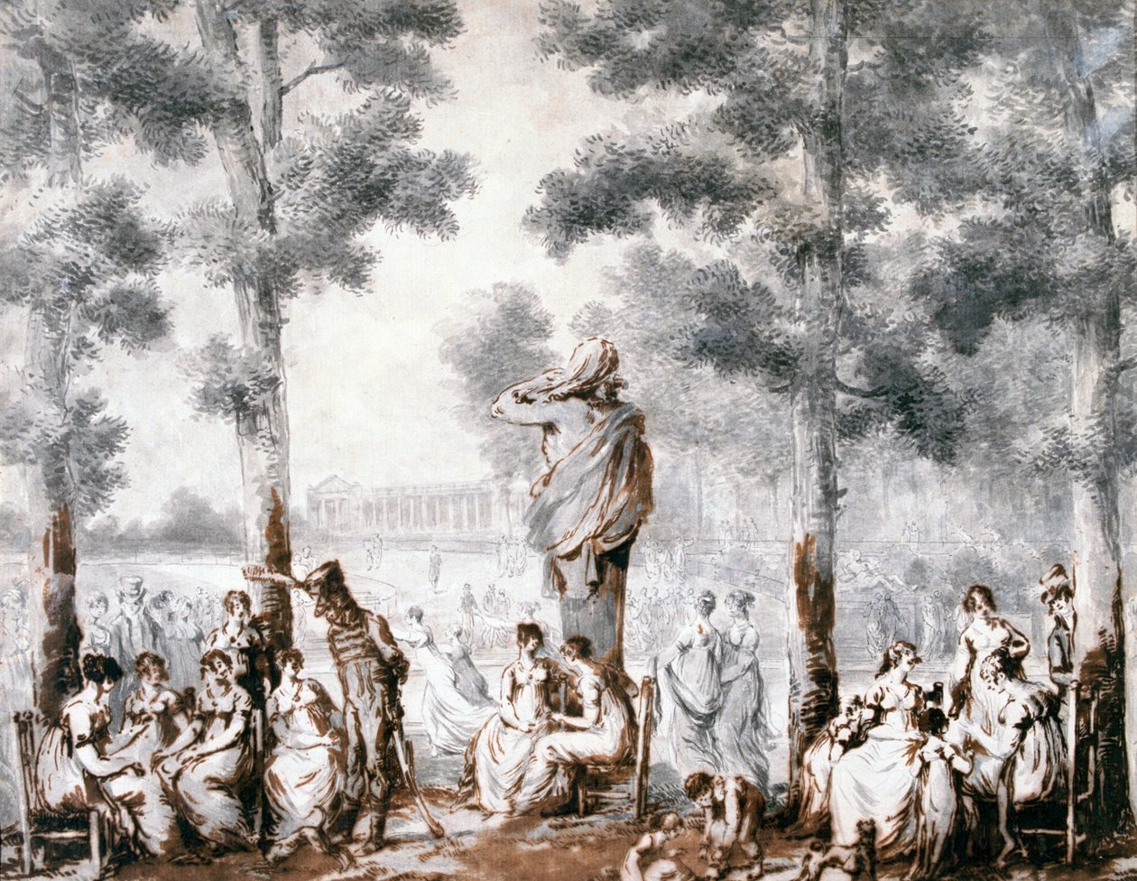 Tuileries Terası, 1807 by Jean Pierre Norblin de La Gourdaine