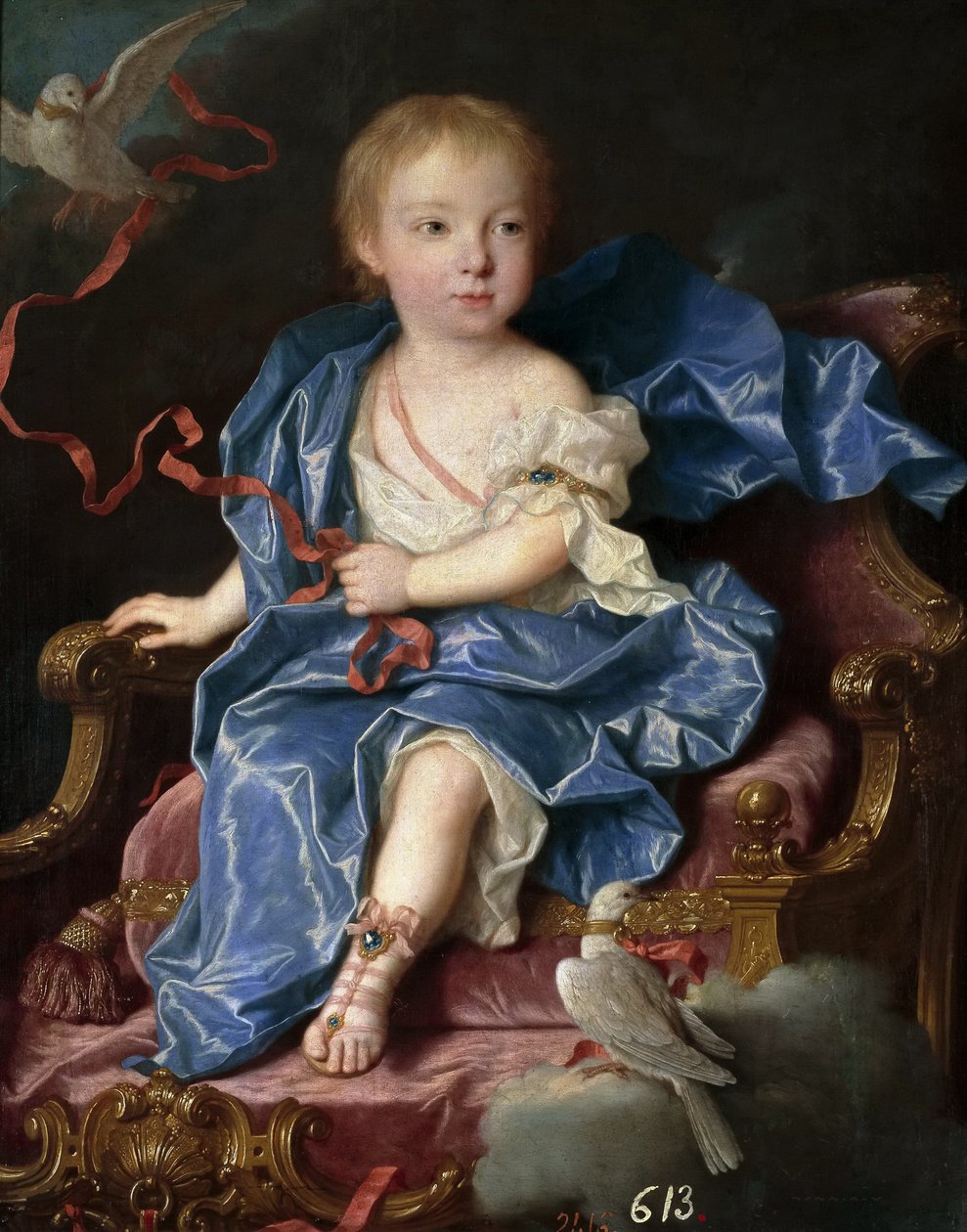 Maria Antonia Ferdinanda, İspanya 1729-1785, gelecekteki Sardunya Kraliçesi, 1731. by Jean Ranc