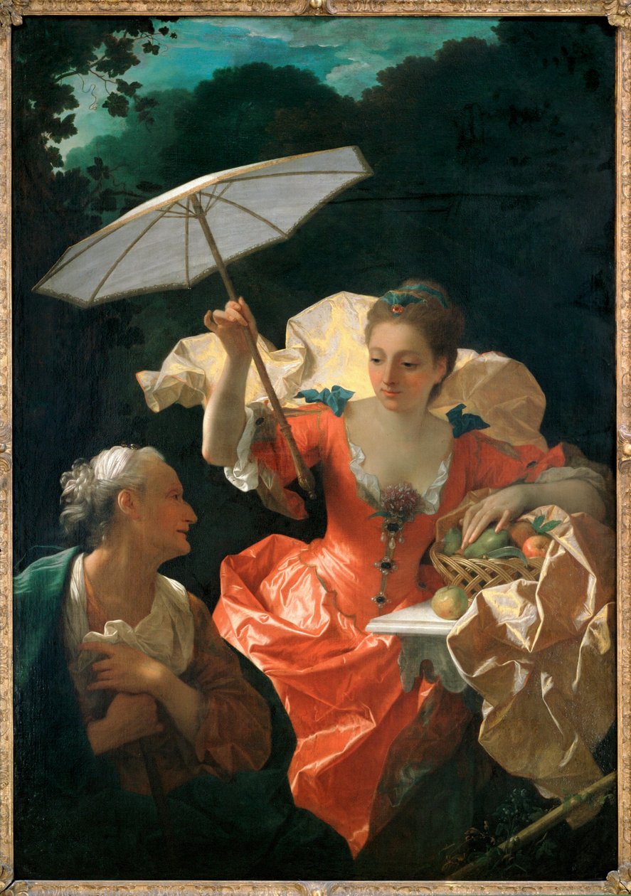 Vertumna ve Pomona (tuval üzerine resim) by Jean Ranc