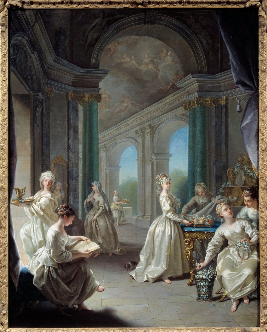 Modern bakireler. Jean Raoux'nun (1677 - 1734) tablosu by Jean Raoux