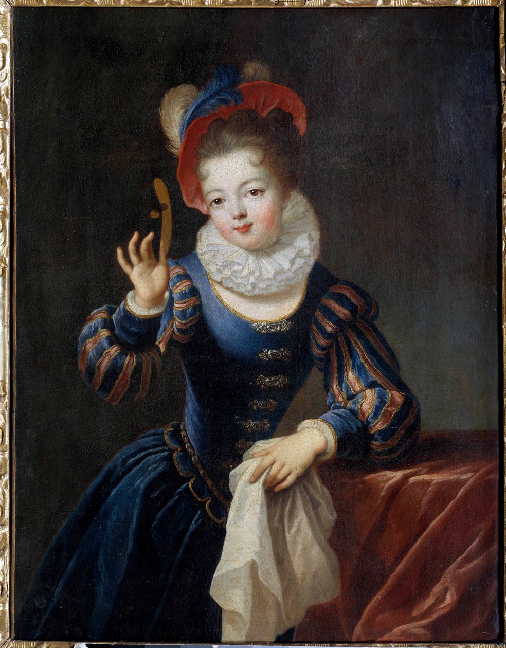 Maskeli genç kız tablosu Jean Raoux (1677-1734) 18. yüzyıl. by Jean Raoux