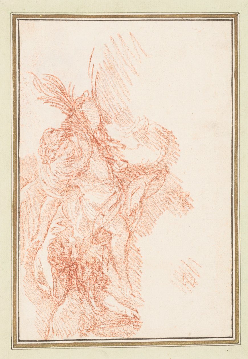 Yaprakları ve putto ile şekil by Jean Robert Ango
