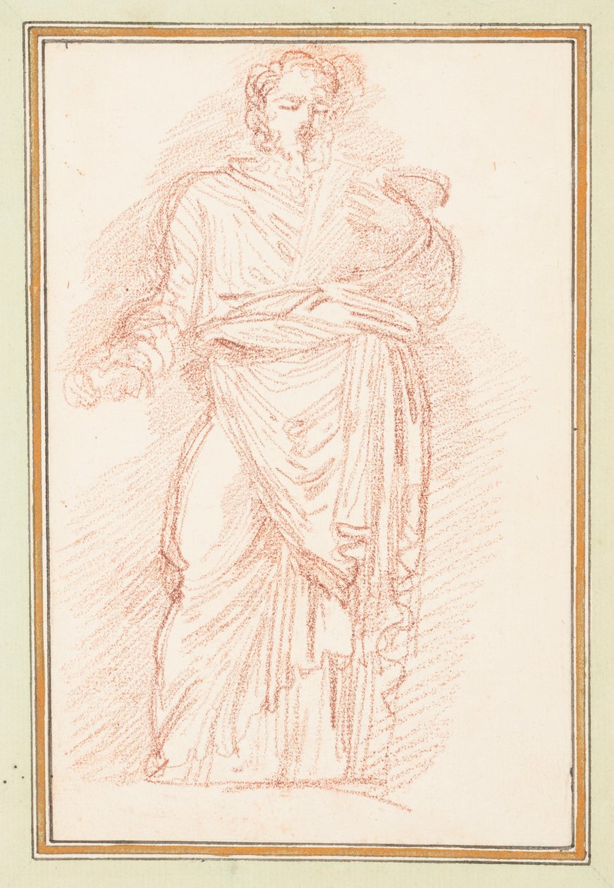 Bel çevresinde kravat ile cüppeli figür by Jean Robert Ango