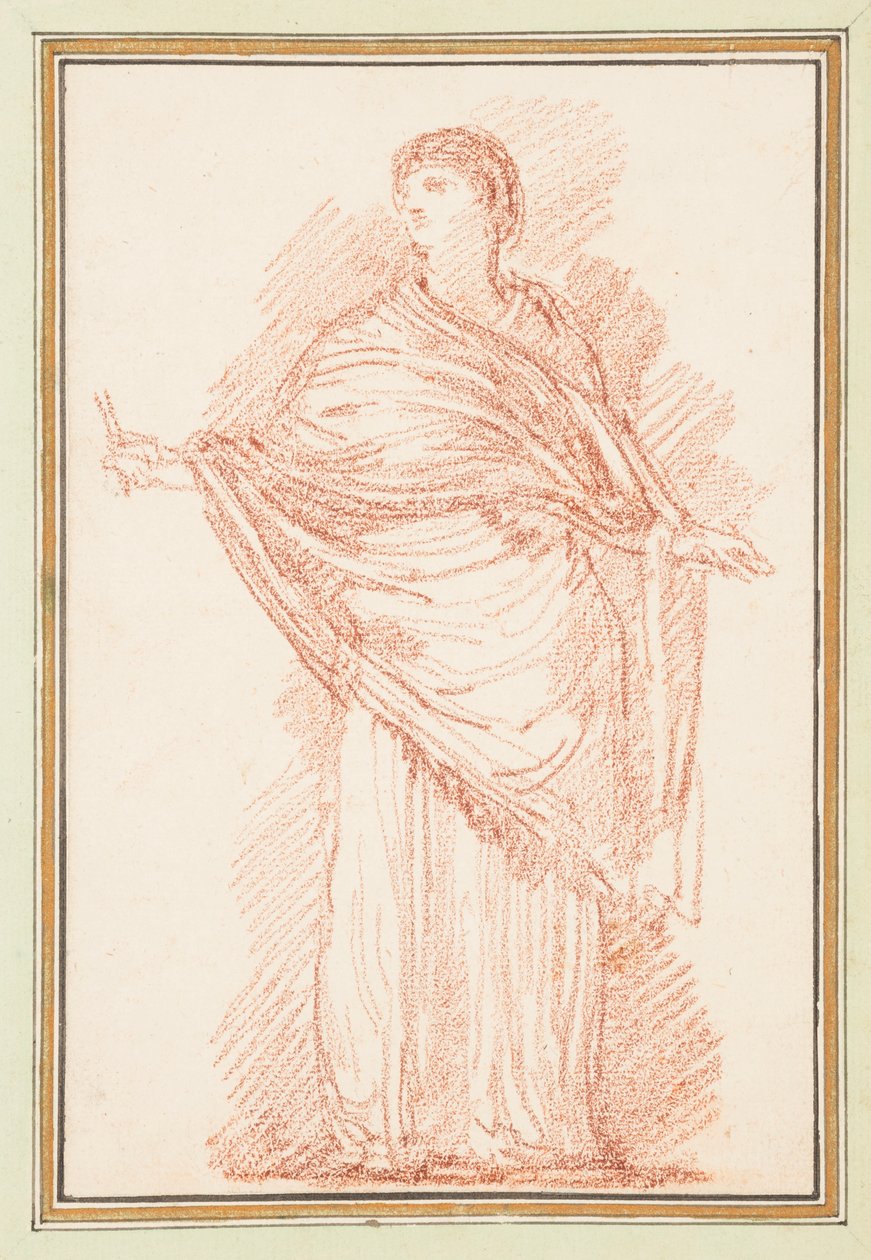 Şal ile ayakta figür by Jean Robert Ango
