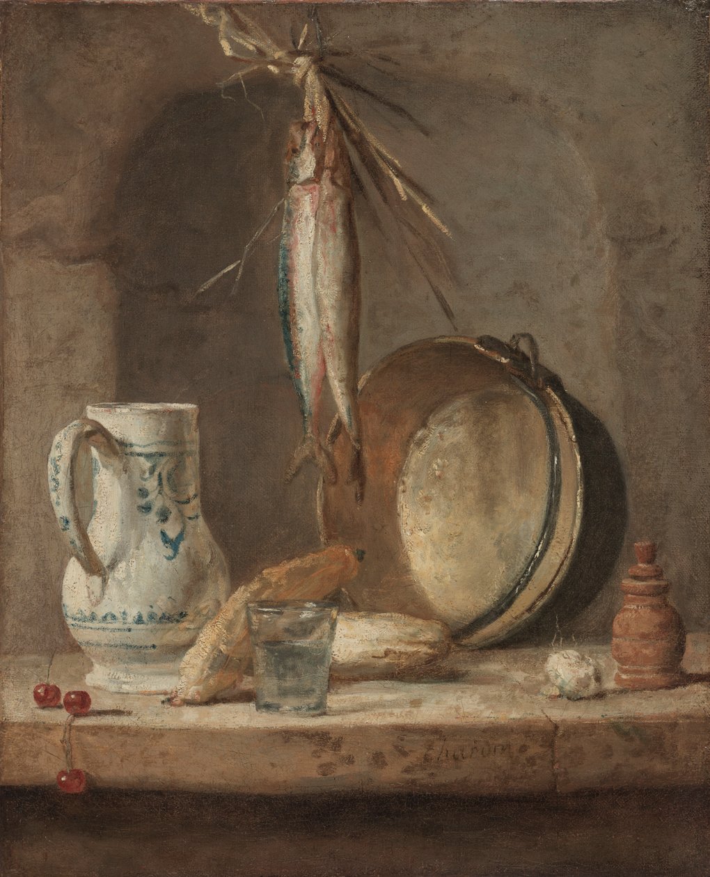 Ringa ile Natürmort by Jean Baptiste Simeon Chardin