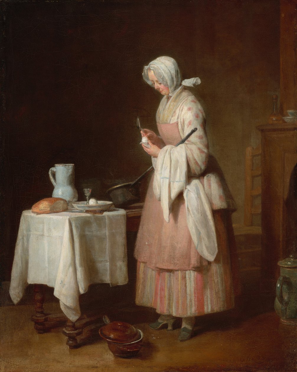 Özenli Hemşire by Jean Baptiste Simeon Chardin