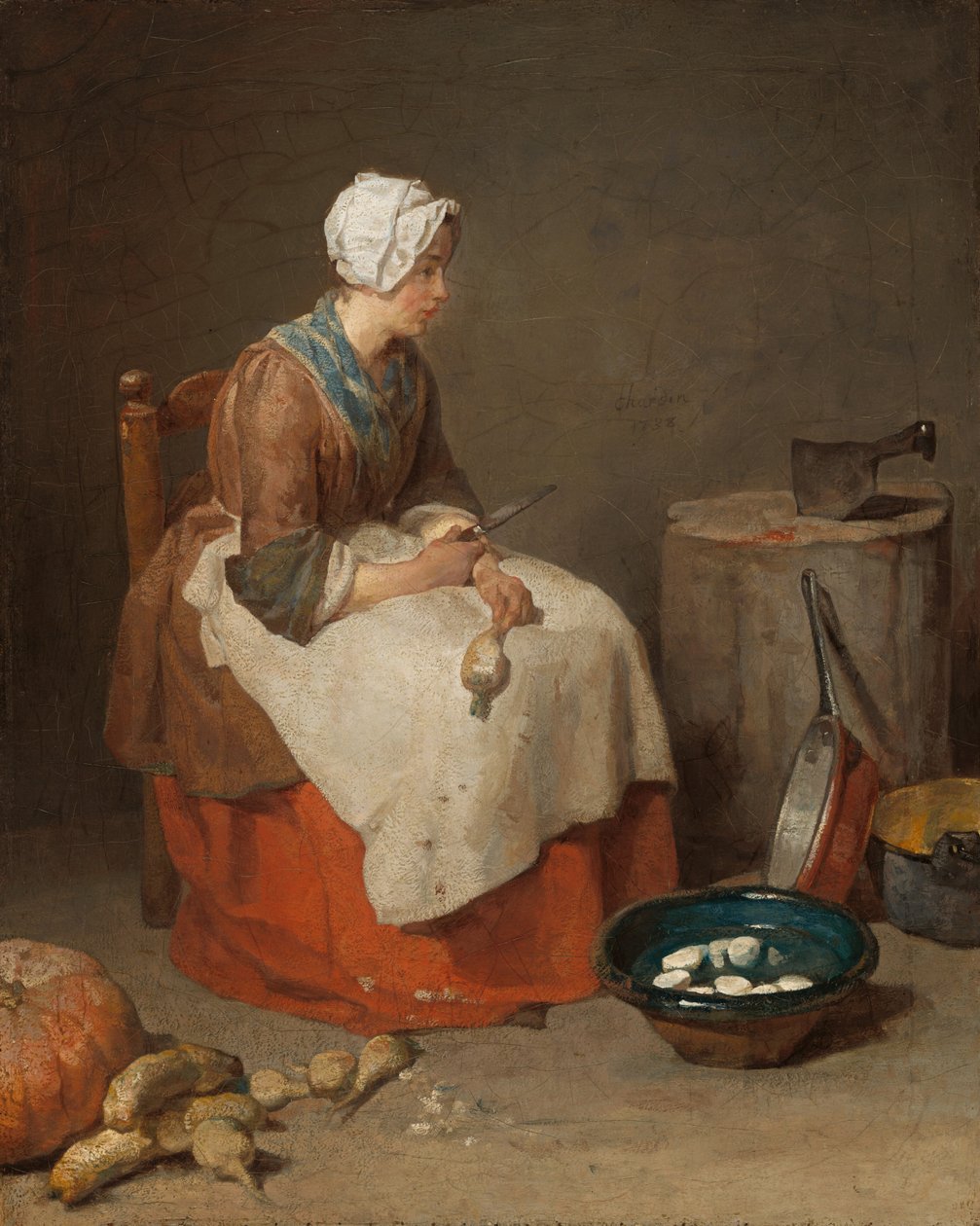 mutfak hizmetçisi by Jean Baptiste Simeon Chardin