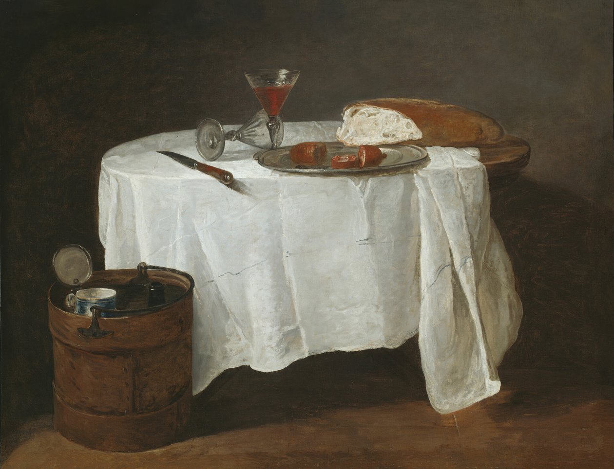 Beyaz Masa Örtüsü, 173132. by Jean Baptiste Simeon Chardin
