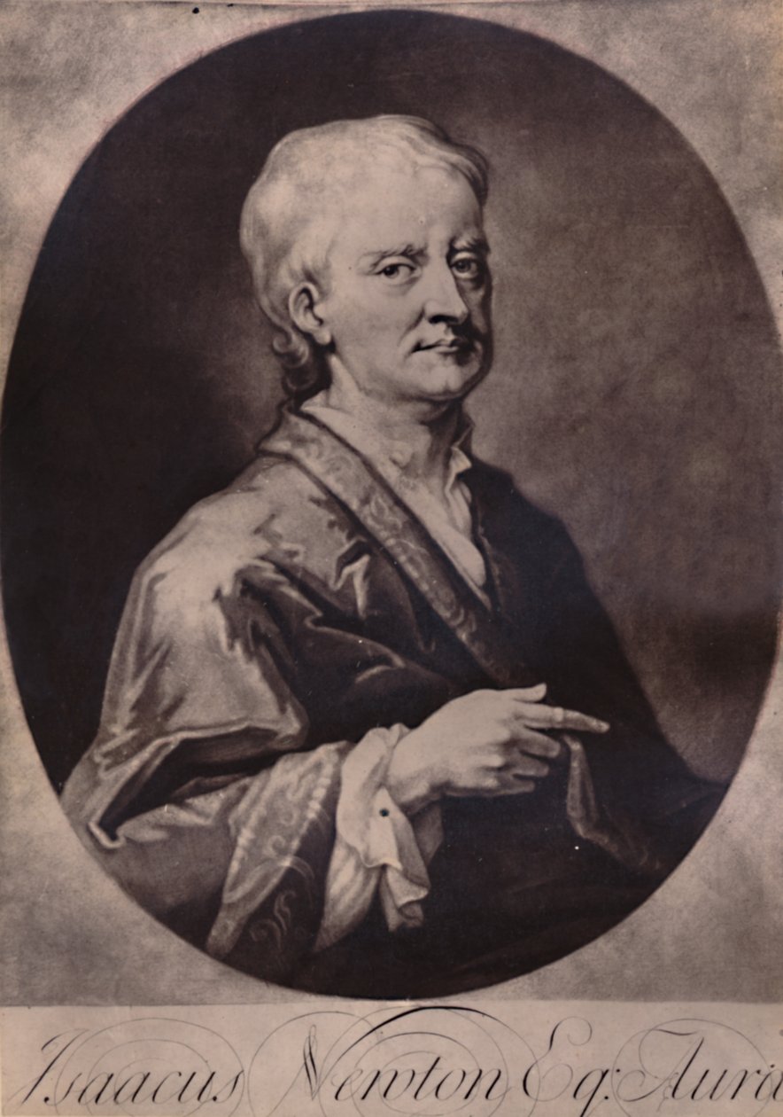 Sir Isaac Newton, İngiliz matematikçi ve fizikçi, 18. yüzyılın başlarında 1894 by Jean Simon