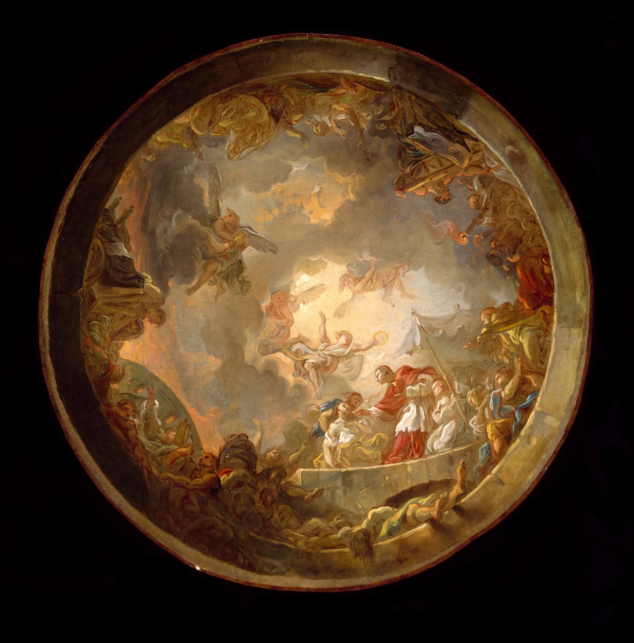 Saint Carlo Borromeo Veba Kurbanlarına Katılıyor, 1778 by Jean Simon Berthelemy