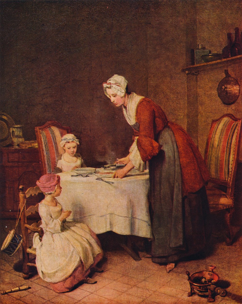 Grace veya Le Benedicite Fransız başlığı, c1740. by Jean Baptiste Simeon Chardin