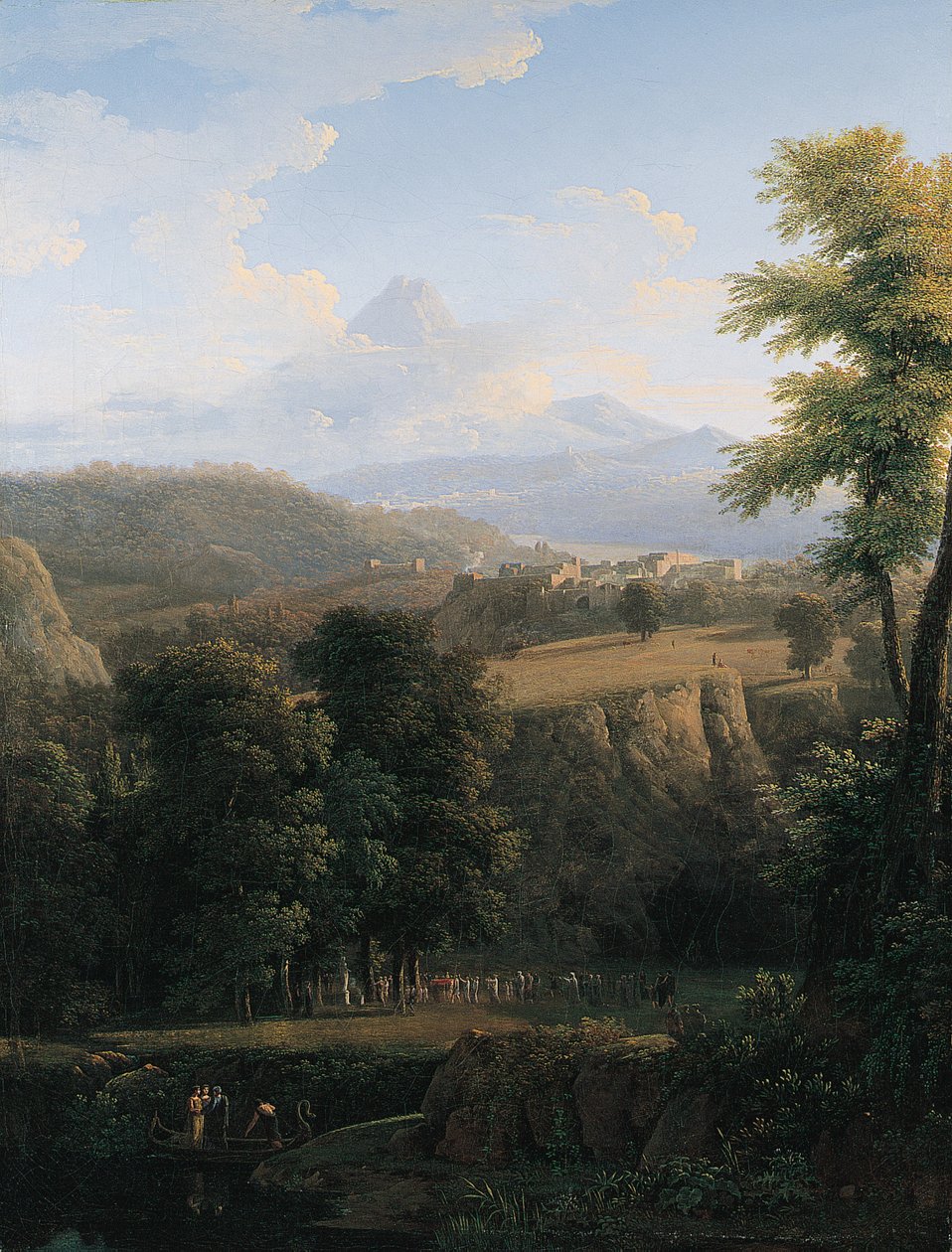 Geniş bir arazide tören alayı by Jean Victor Bertin