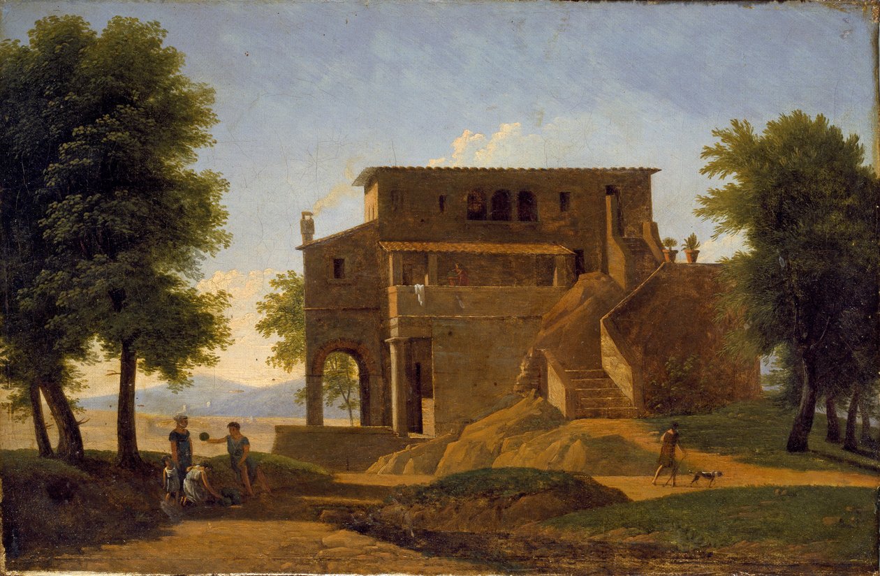 Bir İtalyan Villası, 19. yüzyılın başlarında by Jean Victor Bertin