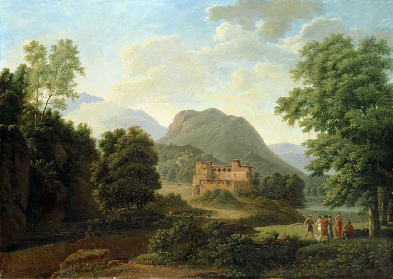 Toskana Manzarası, 1827 by Jean Victor Bertin