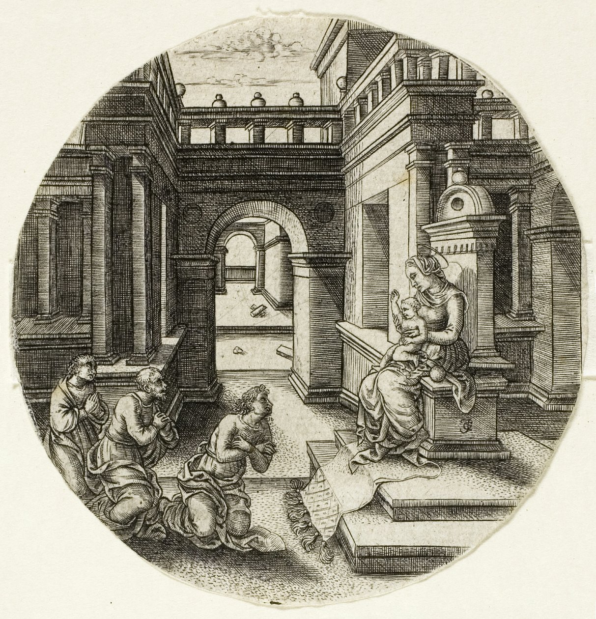Bir Sunak Üzerinde Oturan Bakire by Jean de Gourmont