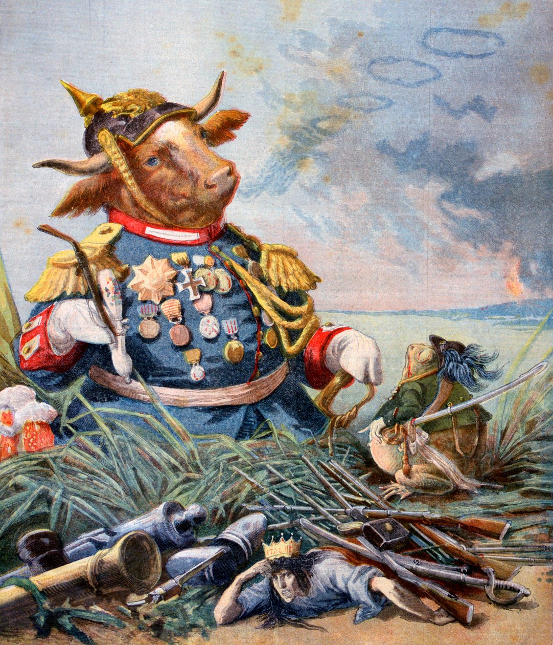 Kurbağa ve Öküz, 1893 by Jean de la Fontaine