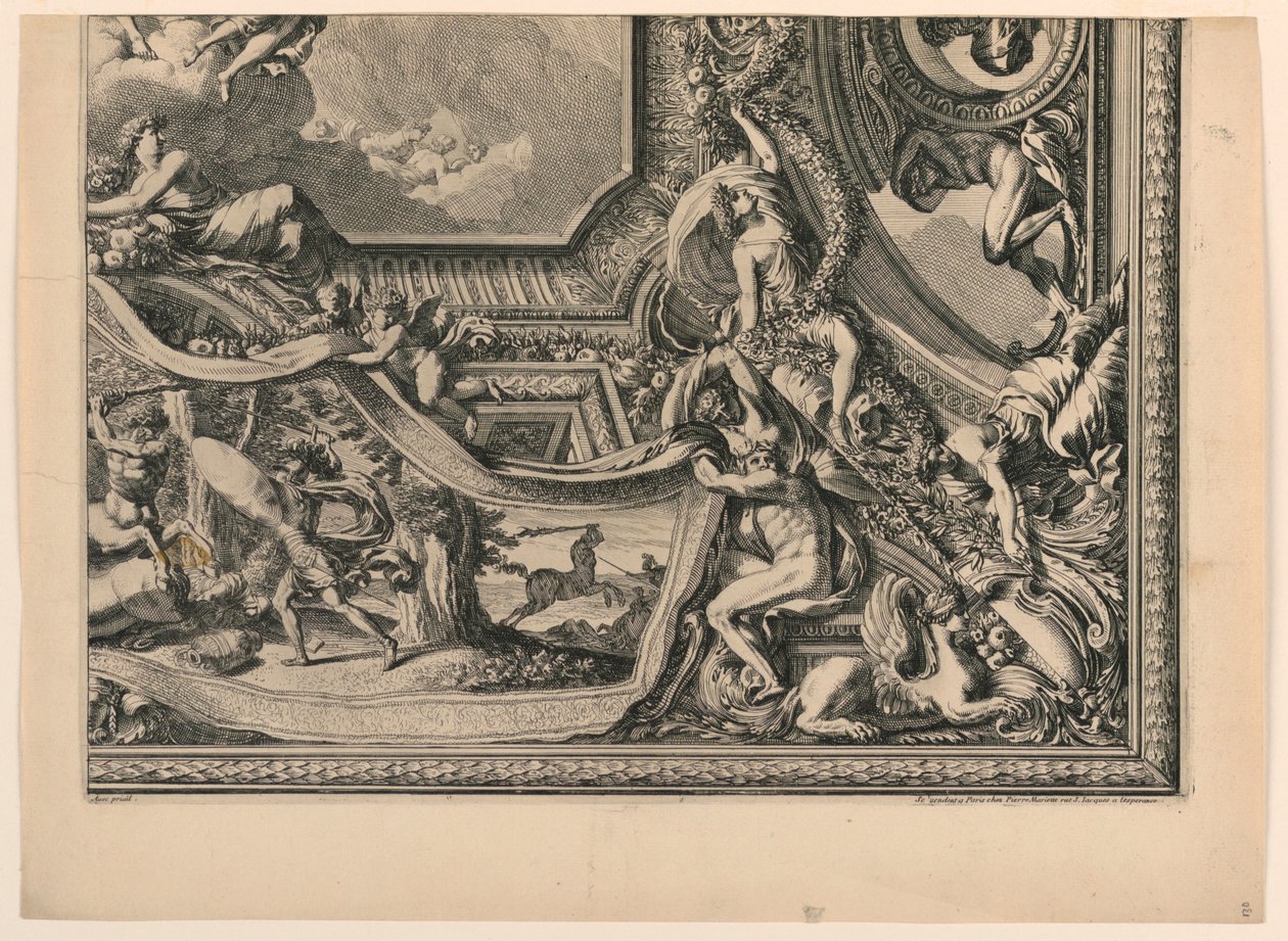 Tavan, "Büyük Plafon Harflerinden" by Jean le Pautre