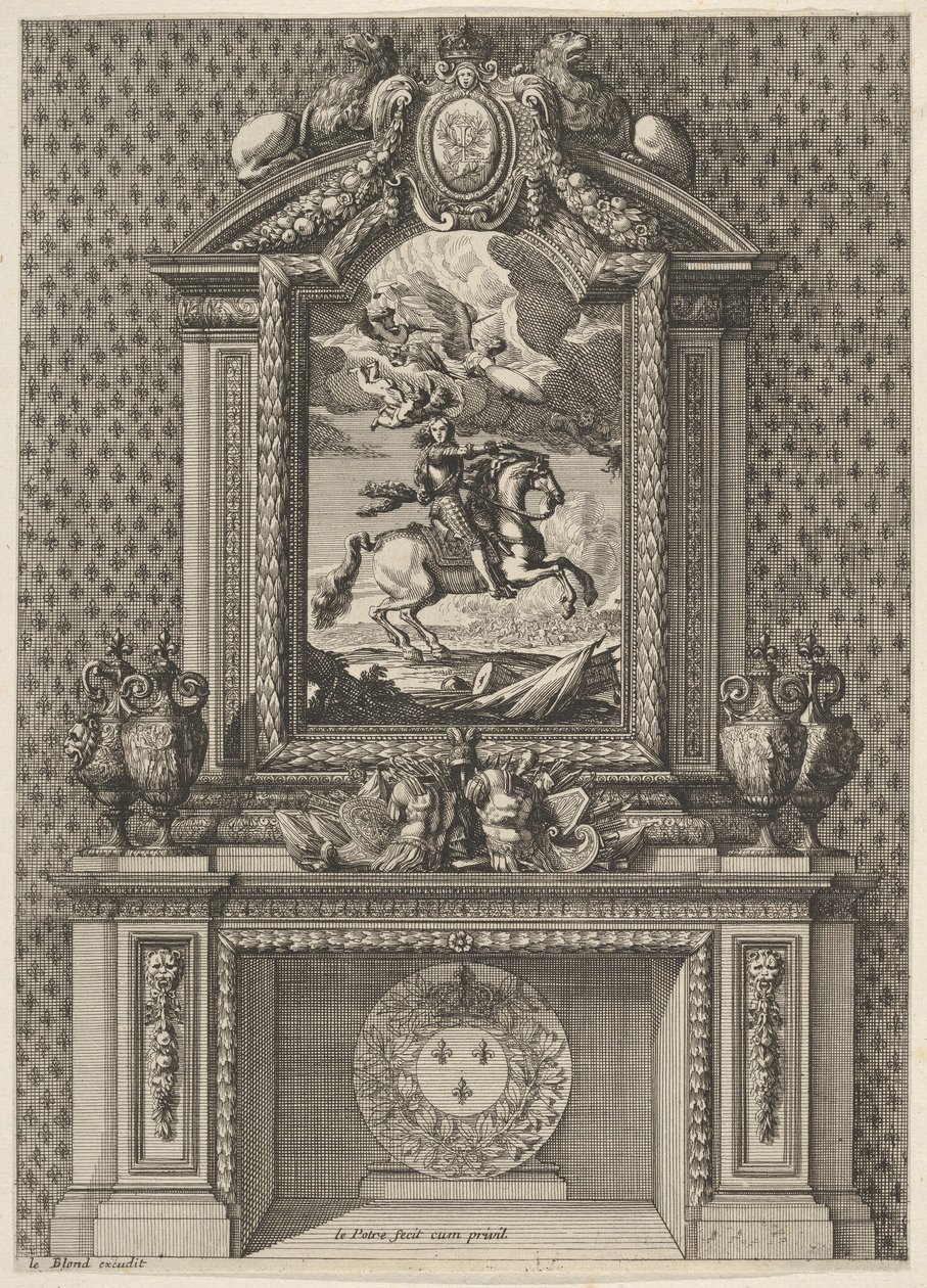 Manto Üzerinde Louis XIV Tablosu ile Baca, 