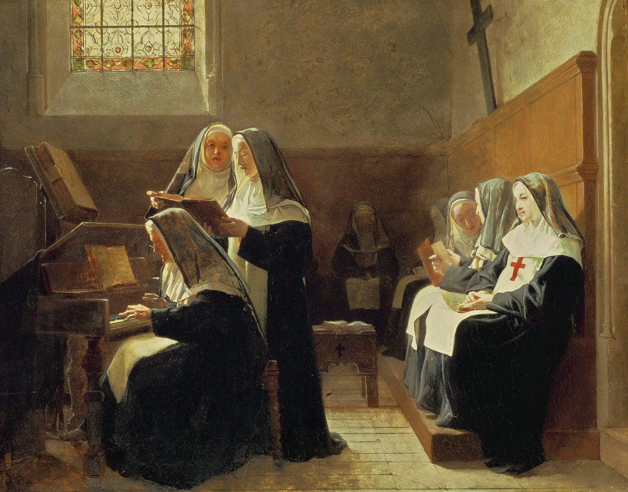 Manastır Korosu, 1865 by Jean or Jehan Georges Vibert