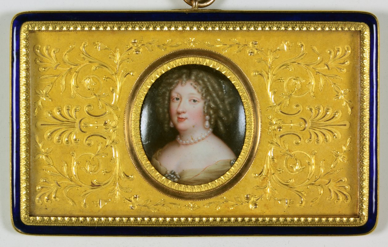 Madam De Montespan (emaye) adında bir bayan by Jean the Elder Petitot