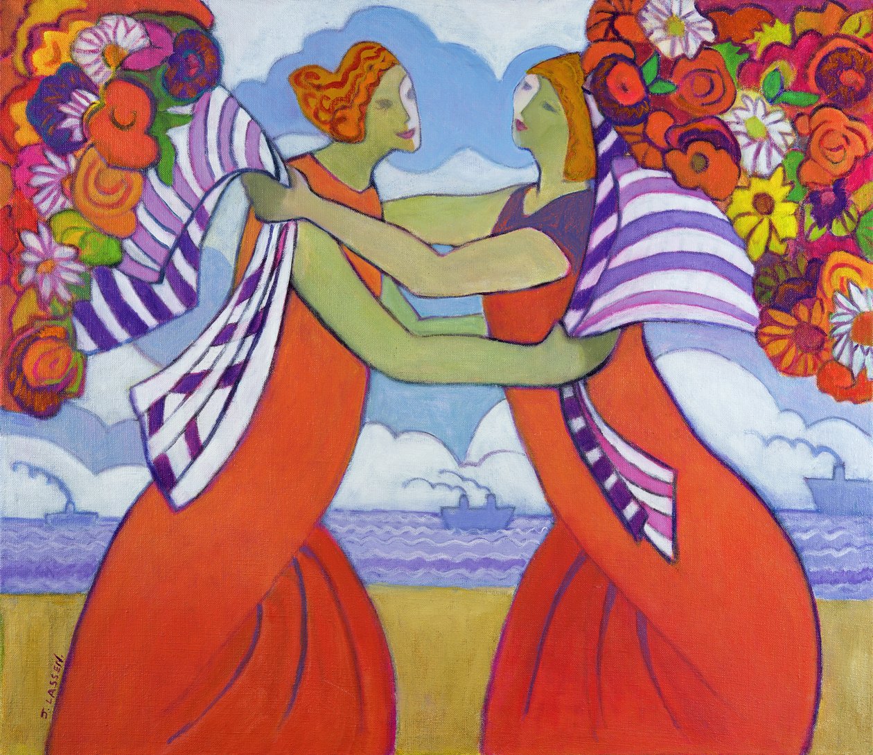 Selamlar, 2003-04 (tuval üzerine akrilik) by Jeanette Lassen