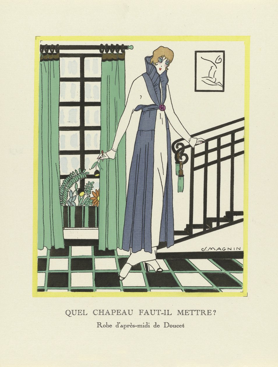 Hangi Şapkayı Giymelisiniz?, reklam. 1914 (kalıp baskısı) by Jeanne Magnin