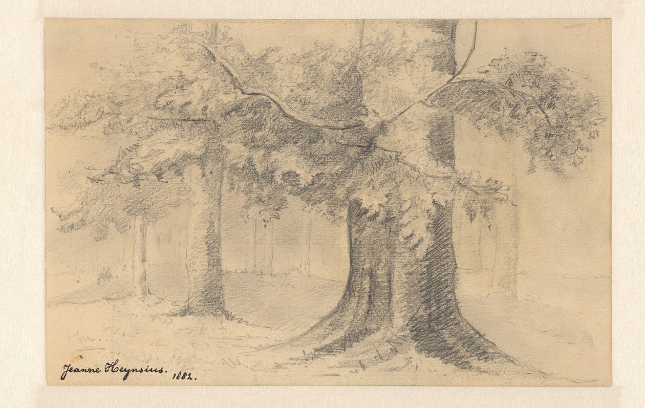 Ağaçlar ile manzara by Jeanne Marie Heynsius (signed by artist)